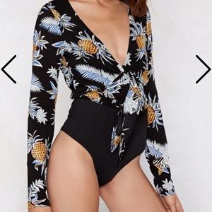 Nasty Gal Pineapple Body Suit 🍍 NWT